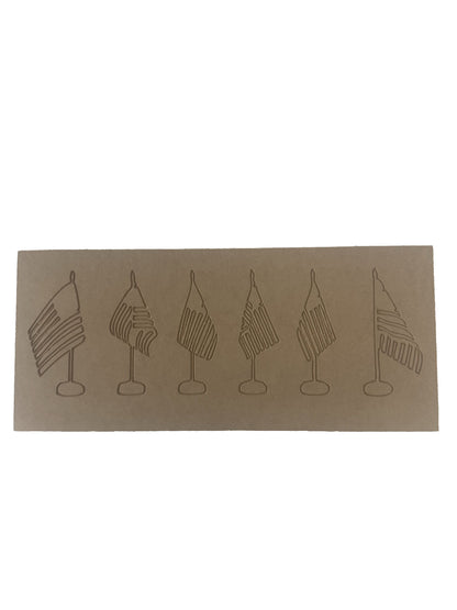 6 American Flags